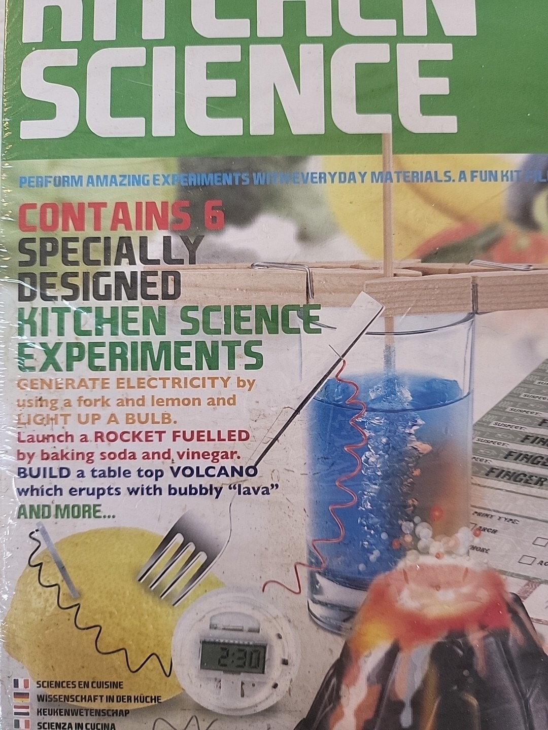 KidzLabs Kitchen Science Lab Kit Contains 6 Kids Experiments Ages 8+ New P24