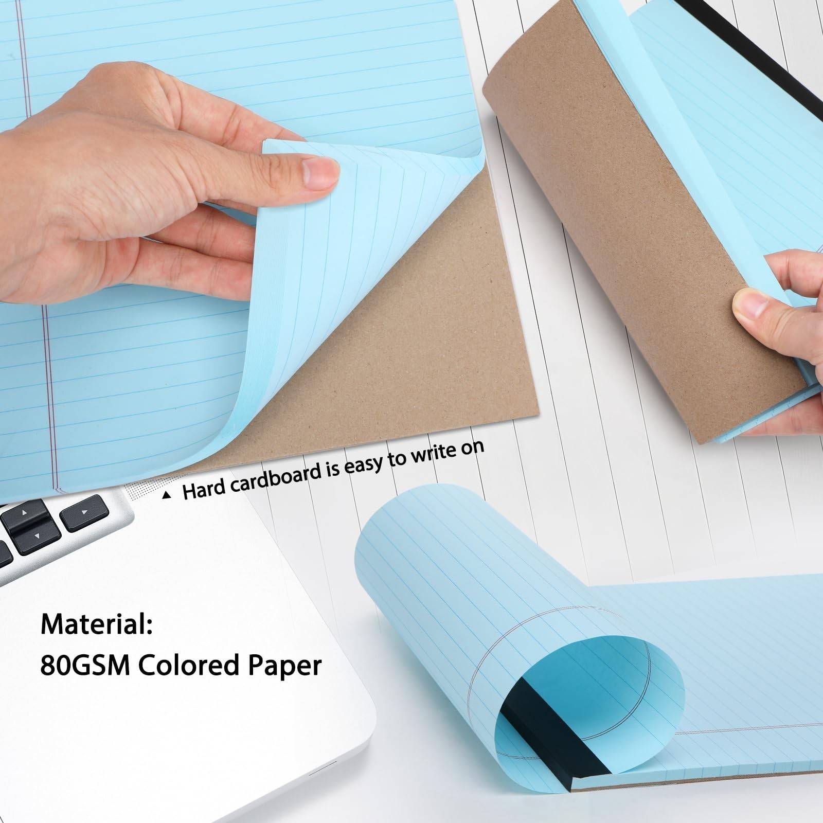 Toplive Colored Legal Pads 8.5 x 11 inch, 4 Pack Colored Writing Notepads Col…