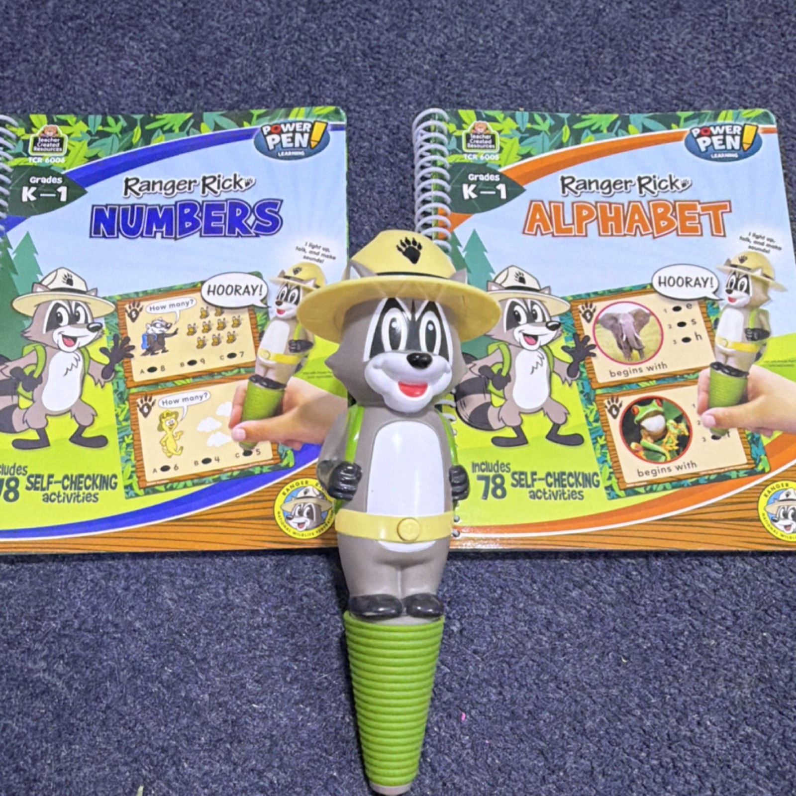 Teacher Created Resources Ranger Rick Power Pen Numbers Alphabet Books Raccoon