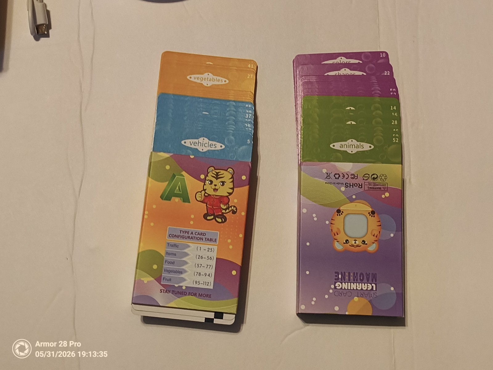 Smart Card Learning Machine With Audio, Food, Animals, Shapes, People, Etc
