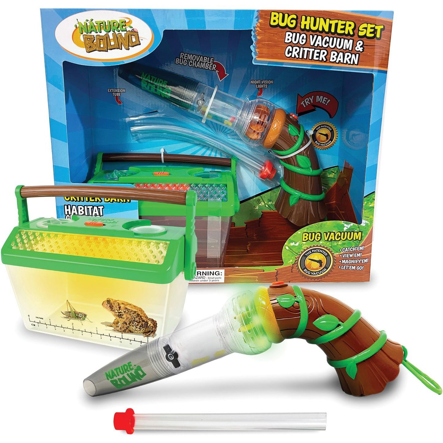 New – Nature Bound Bug Hunter Set: Bug Vacuum & Critter Barn – Ages 3+