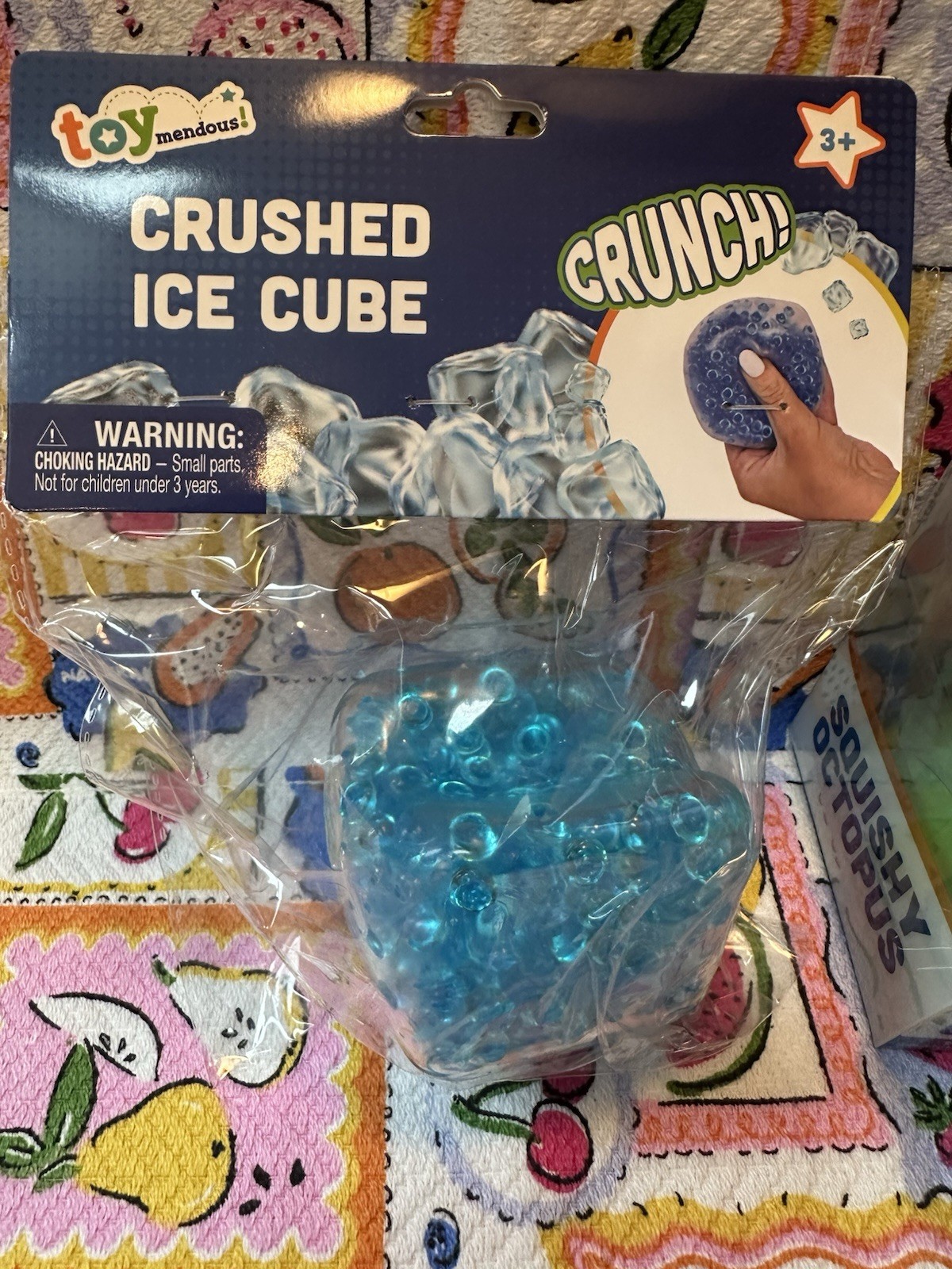 NWT❤️Toymendous Squishy Squeeze Toys: Octopus🐙 & Crushed Ice🧊Cube “Crunch”🥶