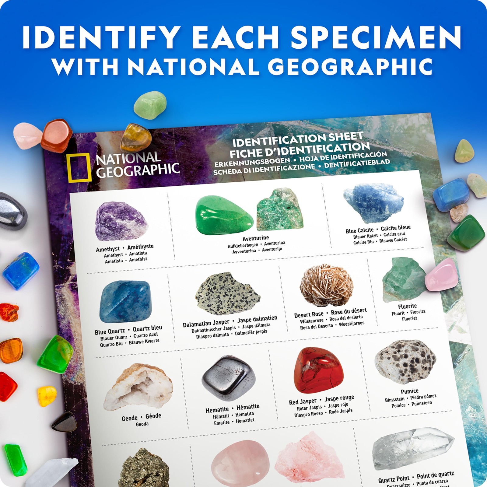 National Geographic Rock Collection Box for Kids – 300+ Piece One Size, Multi