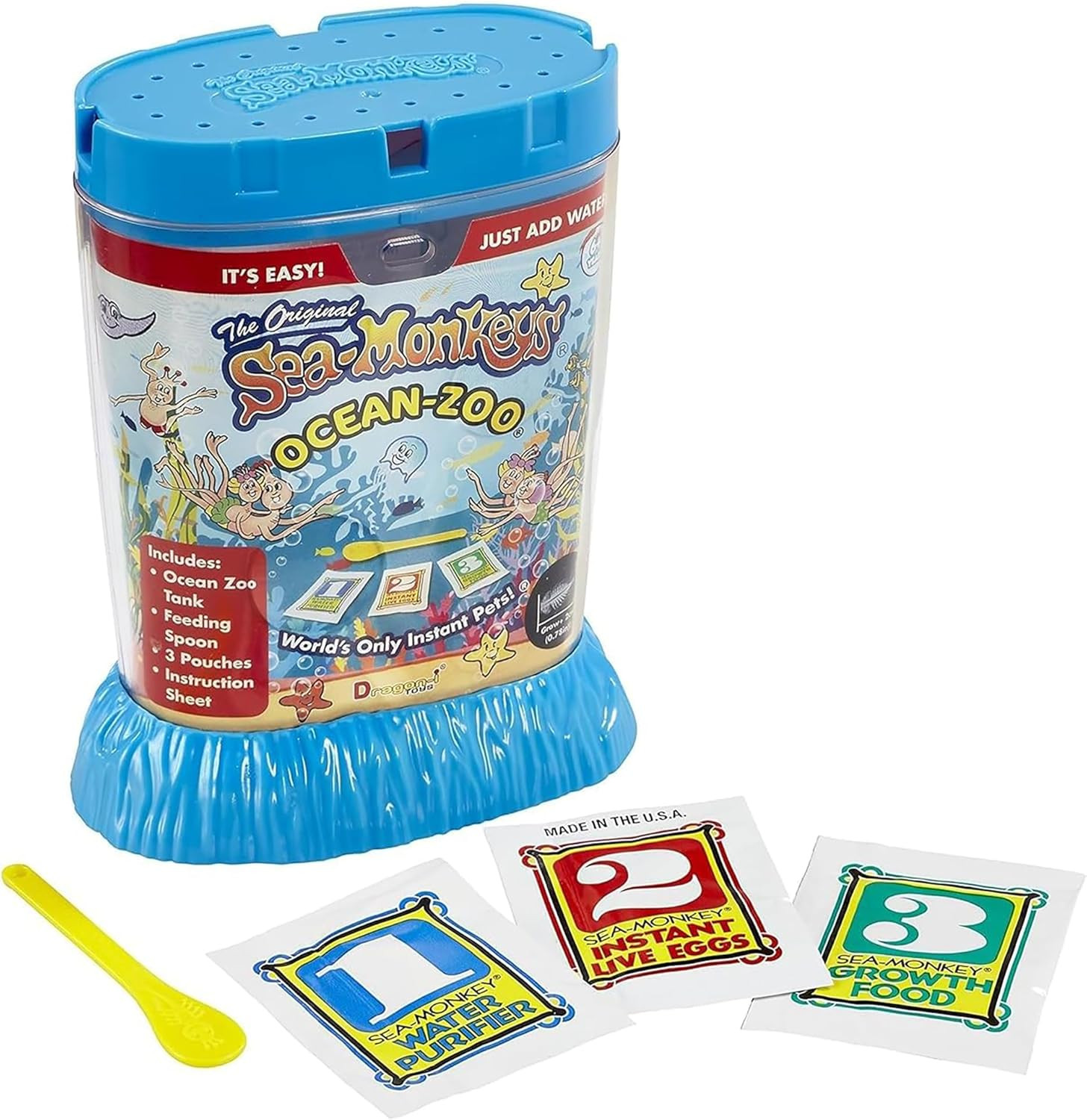 Sea-Monkey: Ocean Zoo – Surprise Assorted Color, 5.7″ Aquarium, World’S Only Ins