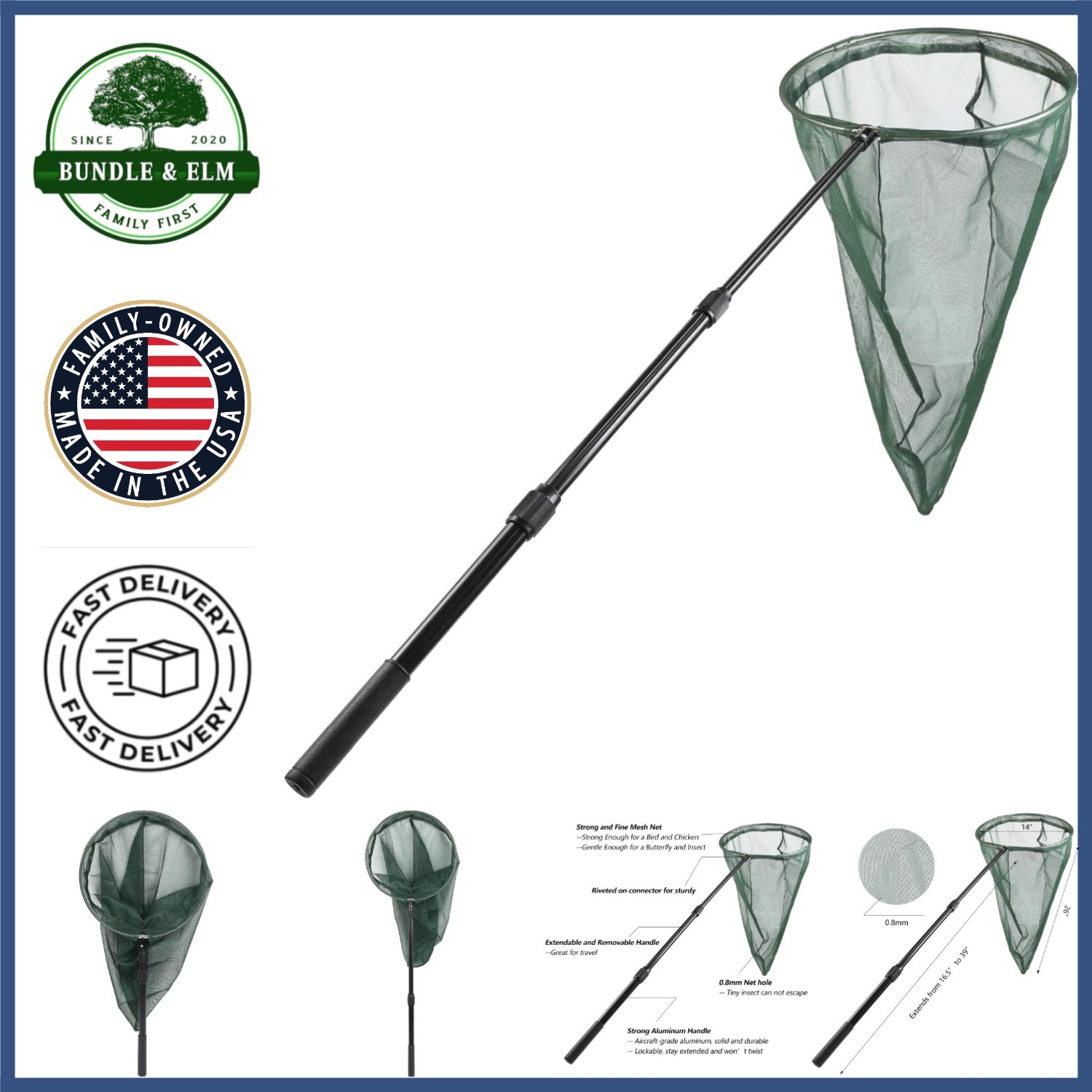 High-Quality Insect Net with Strong Telescopic Handle for Easy Insect Catching