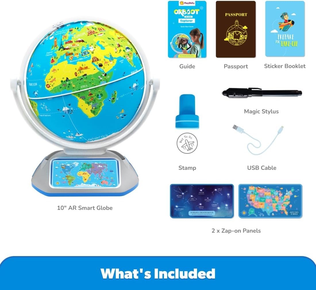 Orboot Explorer Globe with Night Sky Features & Interactive Learning Activities