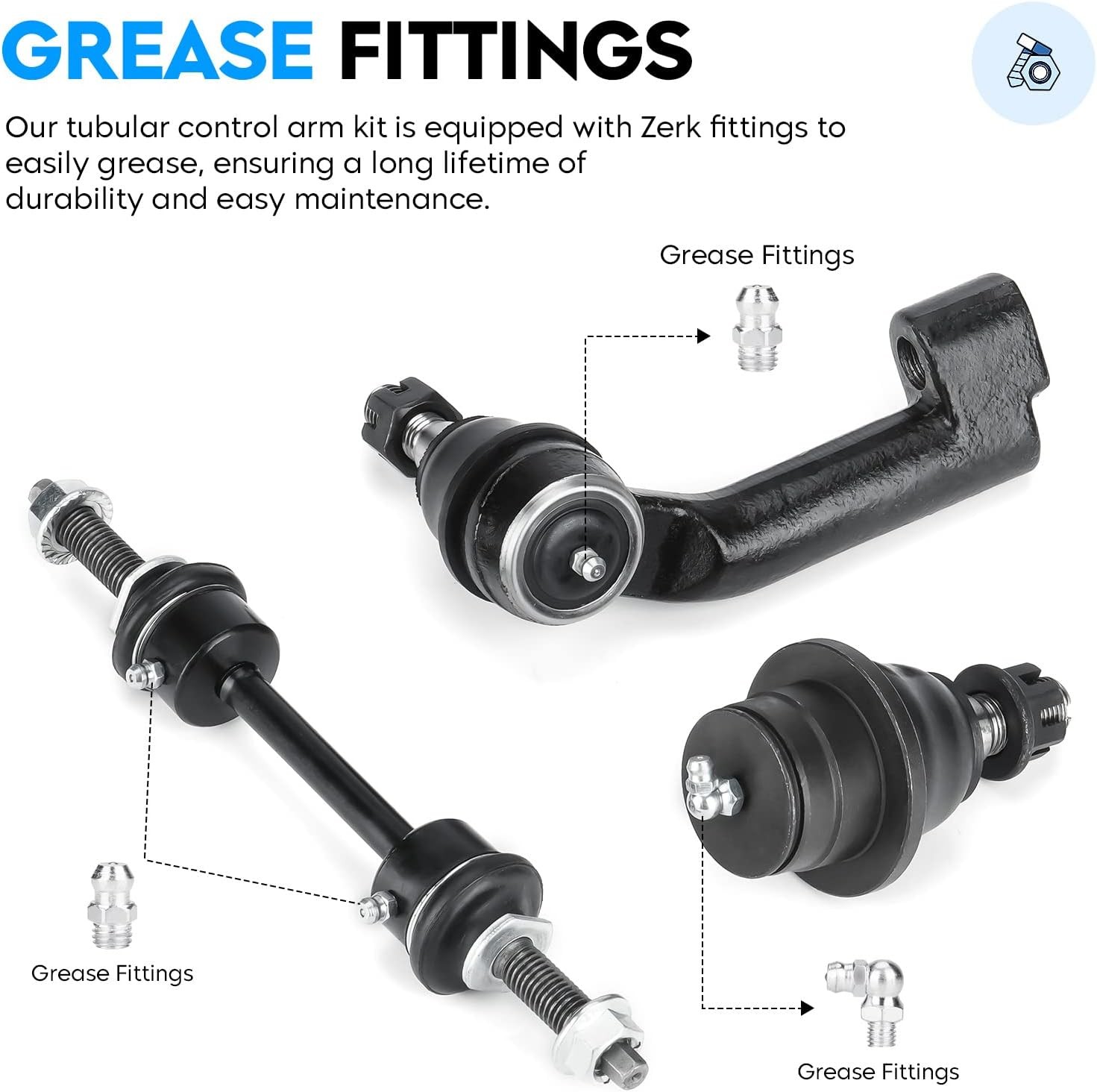 10pc Front Upper Control Arm Kit Ford F150 4WD 2009