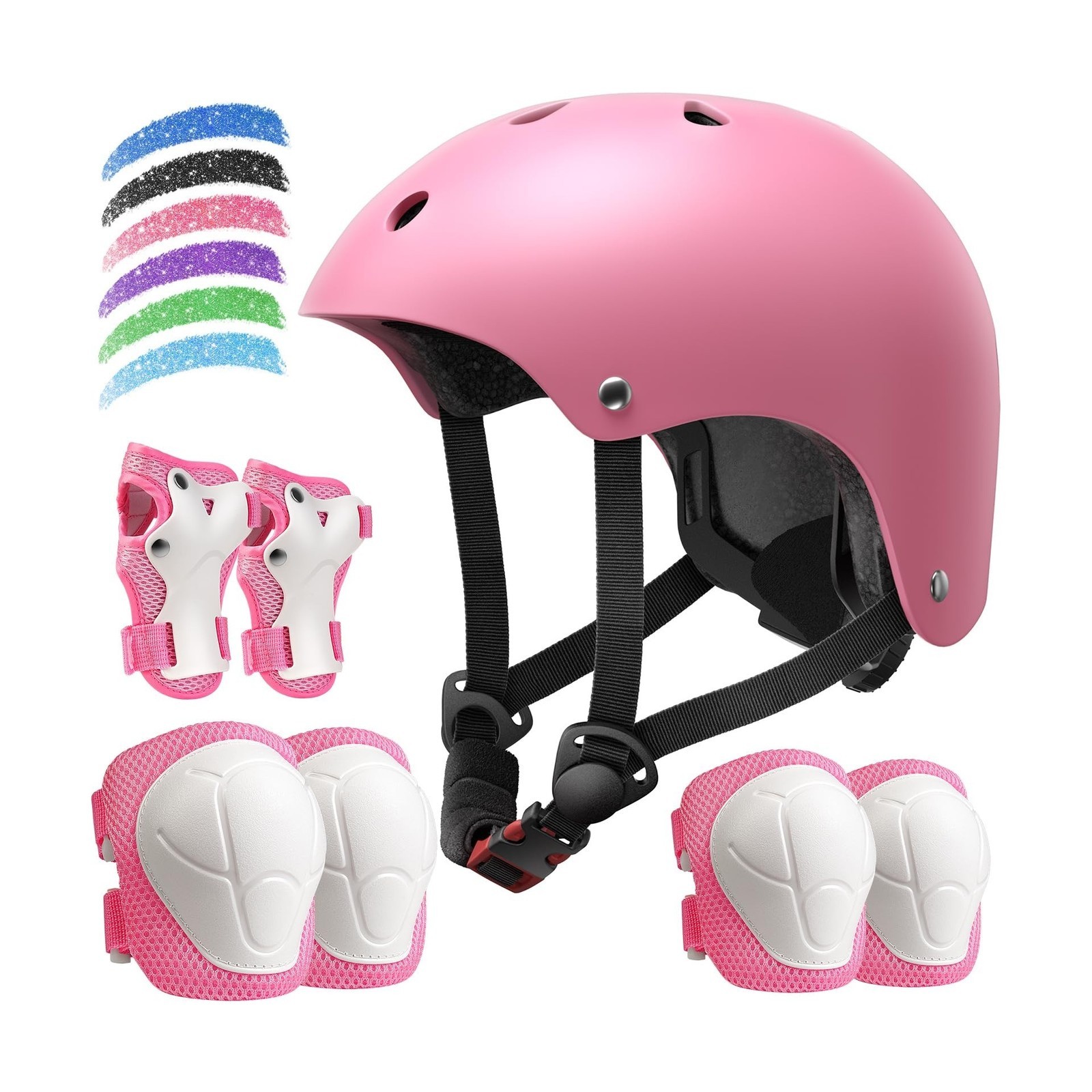Kids Bike Helmet Set, Adjustable Helmet for Ages 2-3-5-8-14 Year Boys Girls, …