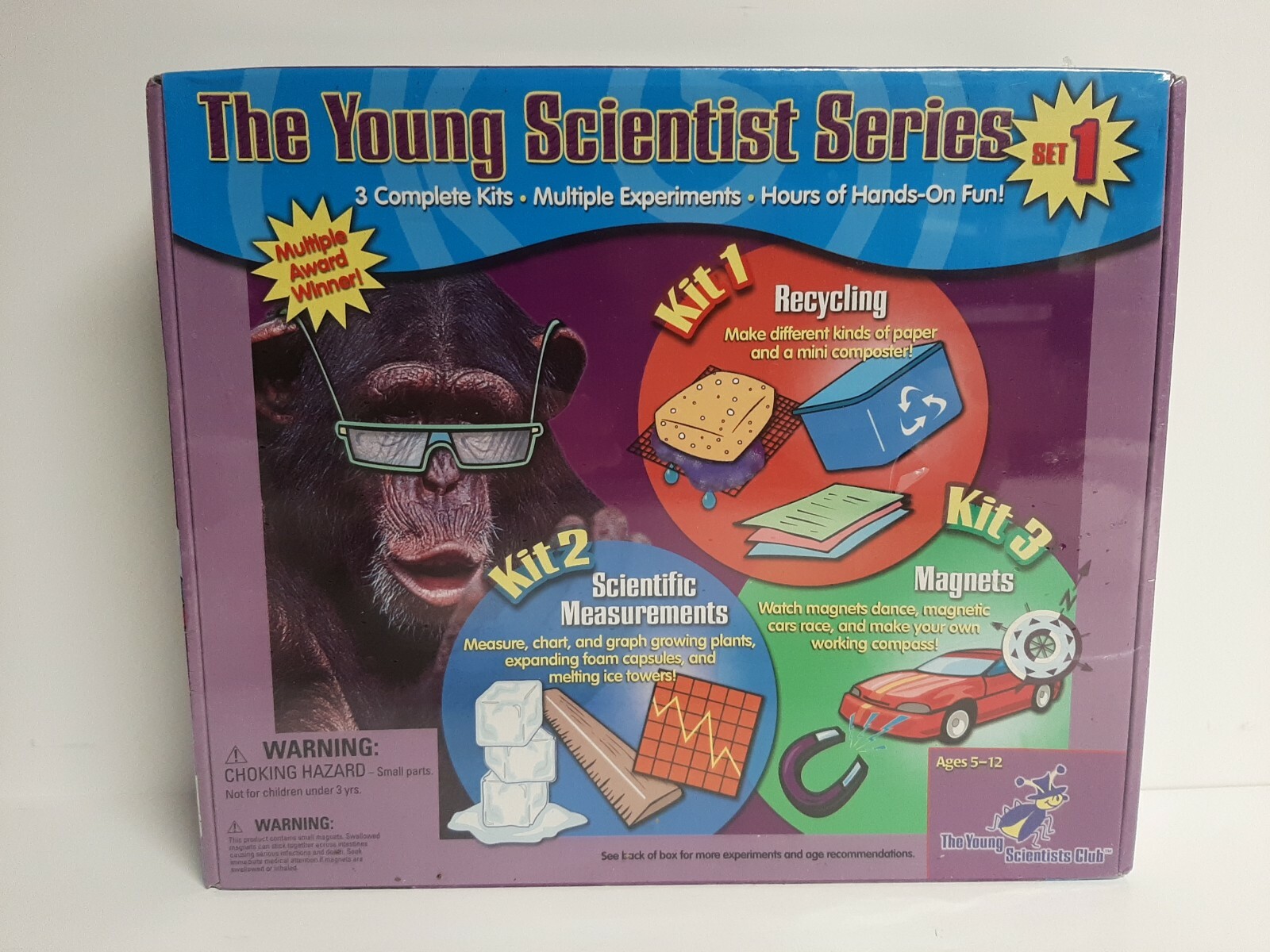 The Young Scientist Series Science Experiment 3 Complete Kits Set 1 Ages 5 to 12