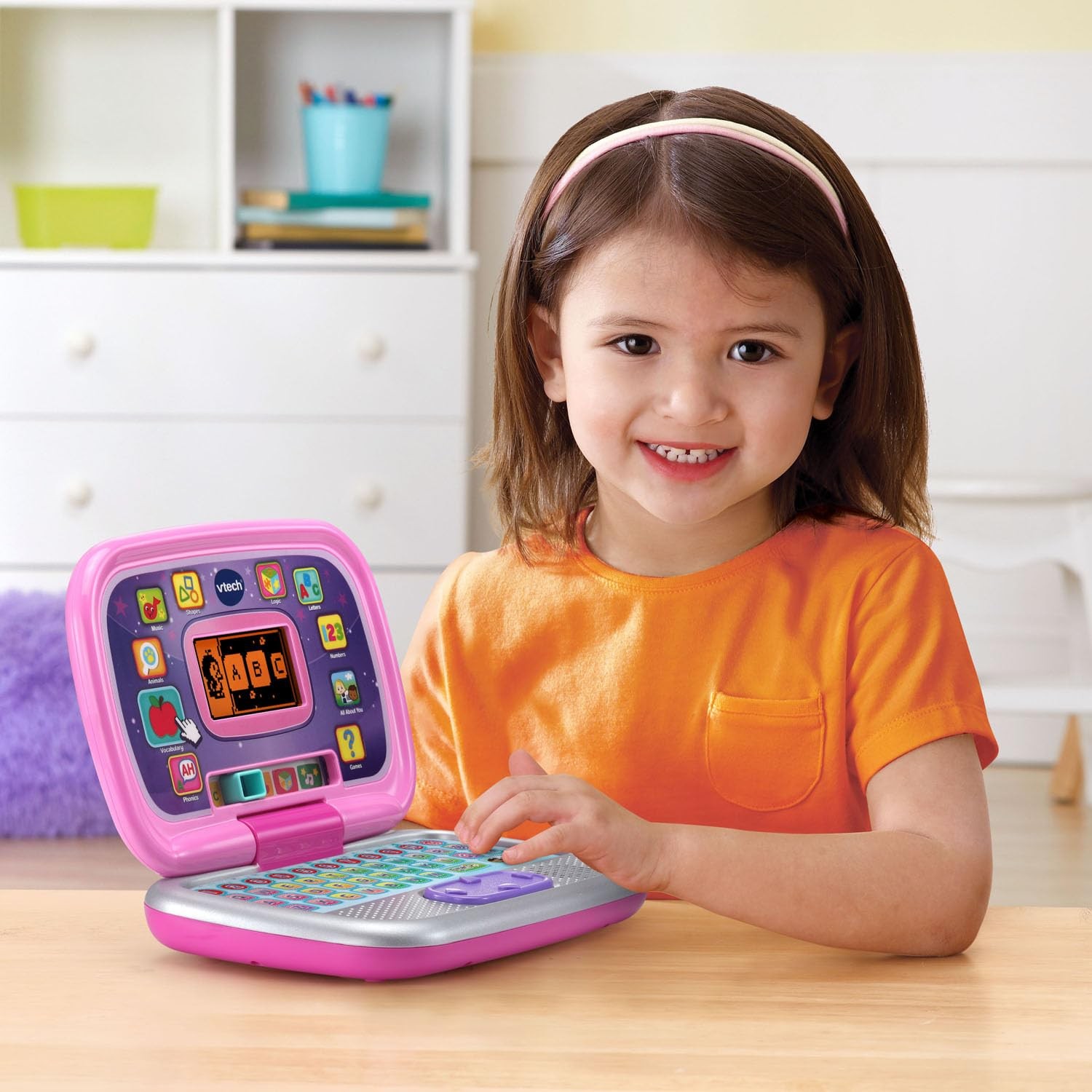 VTech Play Smart Preschool Laptop, Pink 9.3″ x 2.2″ x 6.2″,