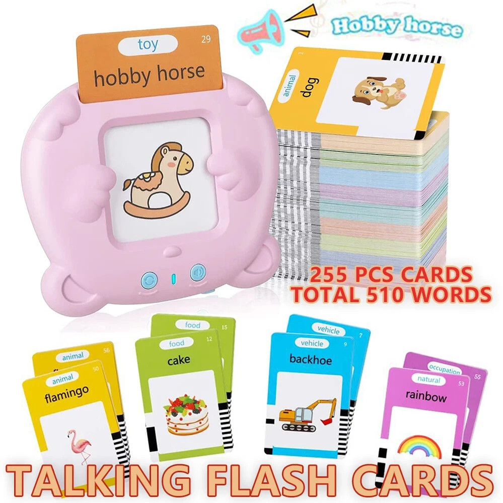 Toddlers Preschool Cards Toy For Kids 224/510 Words Learning Talking Flash Cards