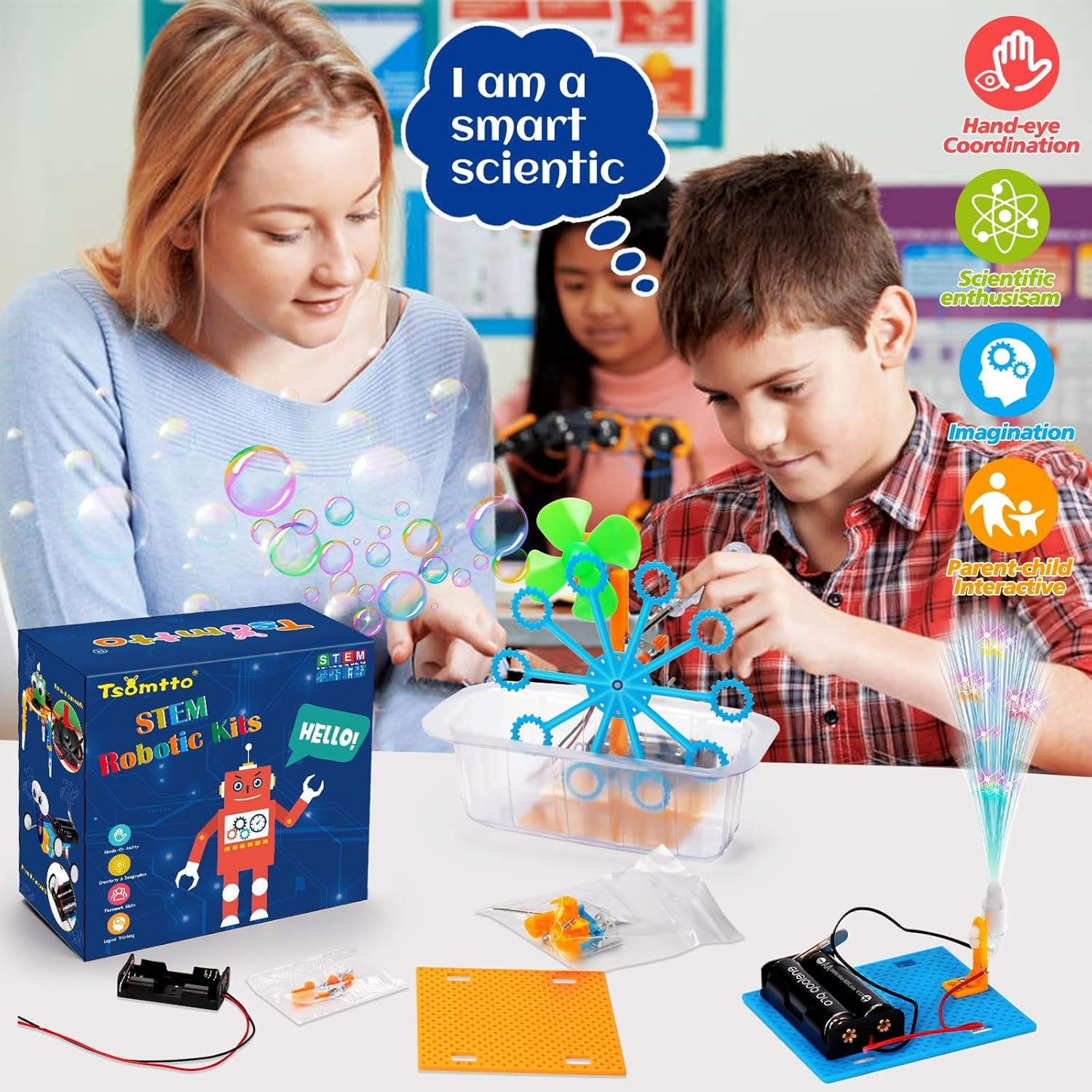 STEM Robotics Kit 6 Set Science Experiments Project Activities Toys for Kids 4-8