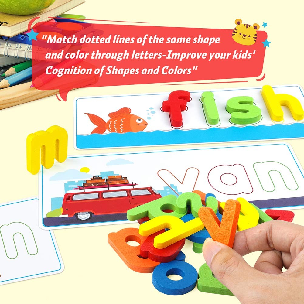 Learning Toys for 3 4 5 6 Years Old Boys Girls See & Spell CVC Word Builders New