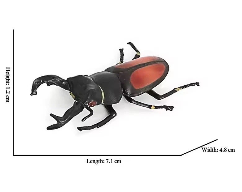 Stag Beetle Insect Wild Animal Figure Toy PVC Doll Small Figurine Birthday Gifts