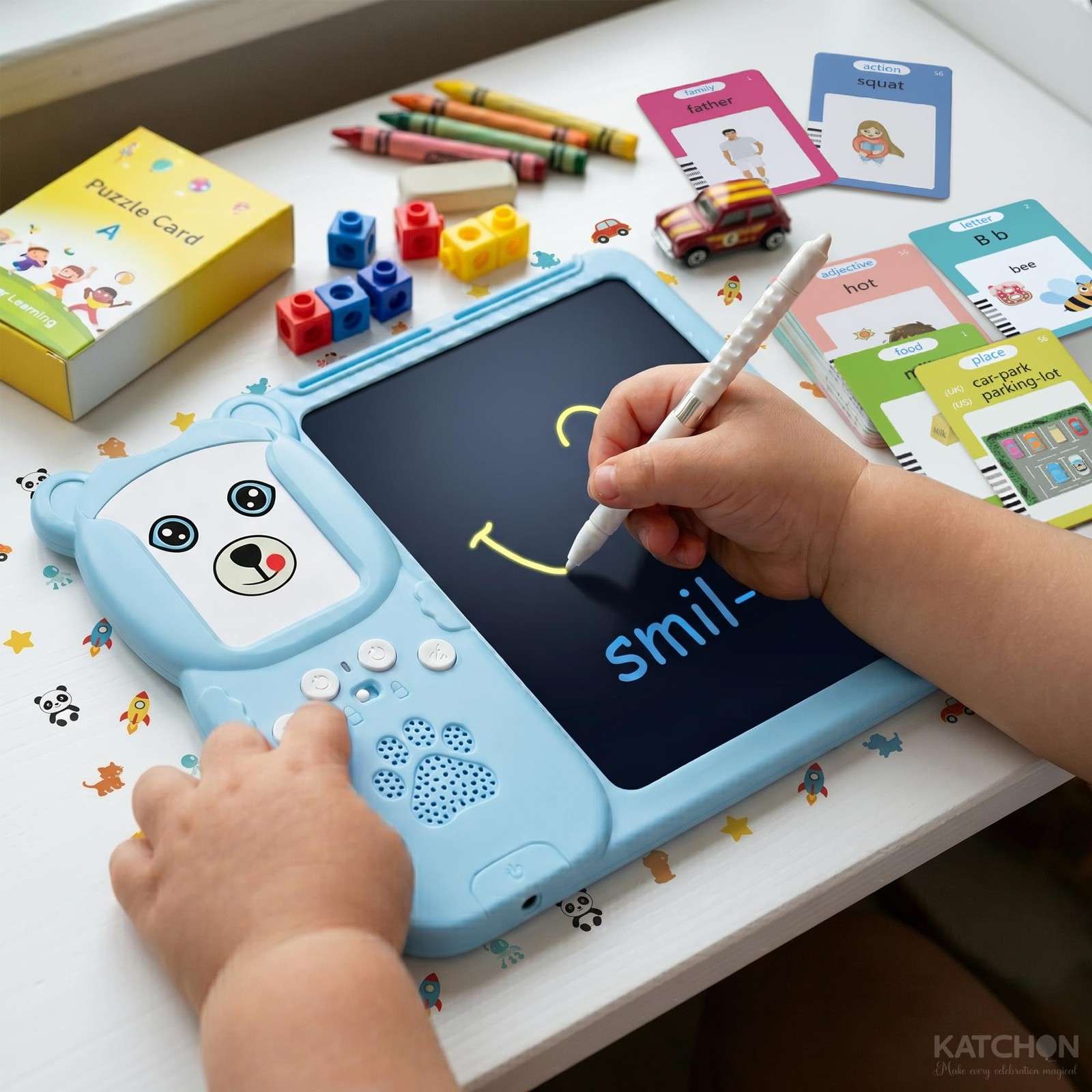 , Talking Flash Cards for Kids 2-in-1 LCD Writing Tablet with 510 Sight Words…