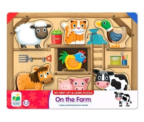 Lift & Learn ABC and On The Farm Puzzles ages 3 years and up Workbook Included