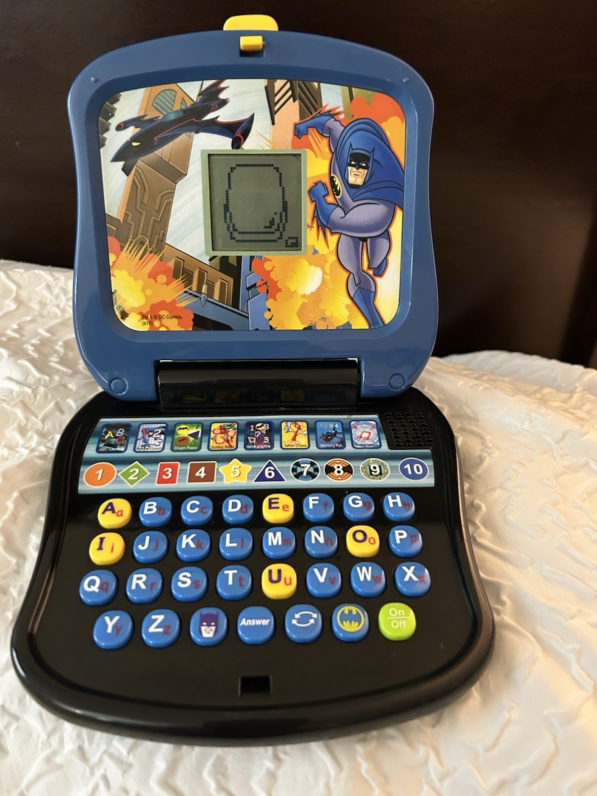 BATMAN THE Brave & The Bold Learning Toy Computer Mini Laptop Kids Toy Tested