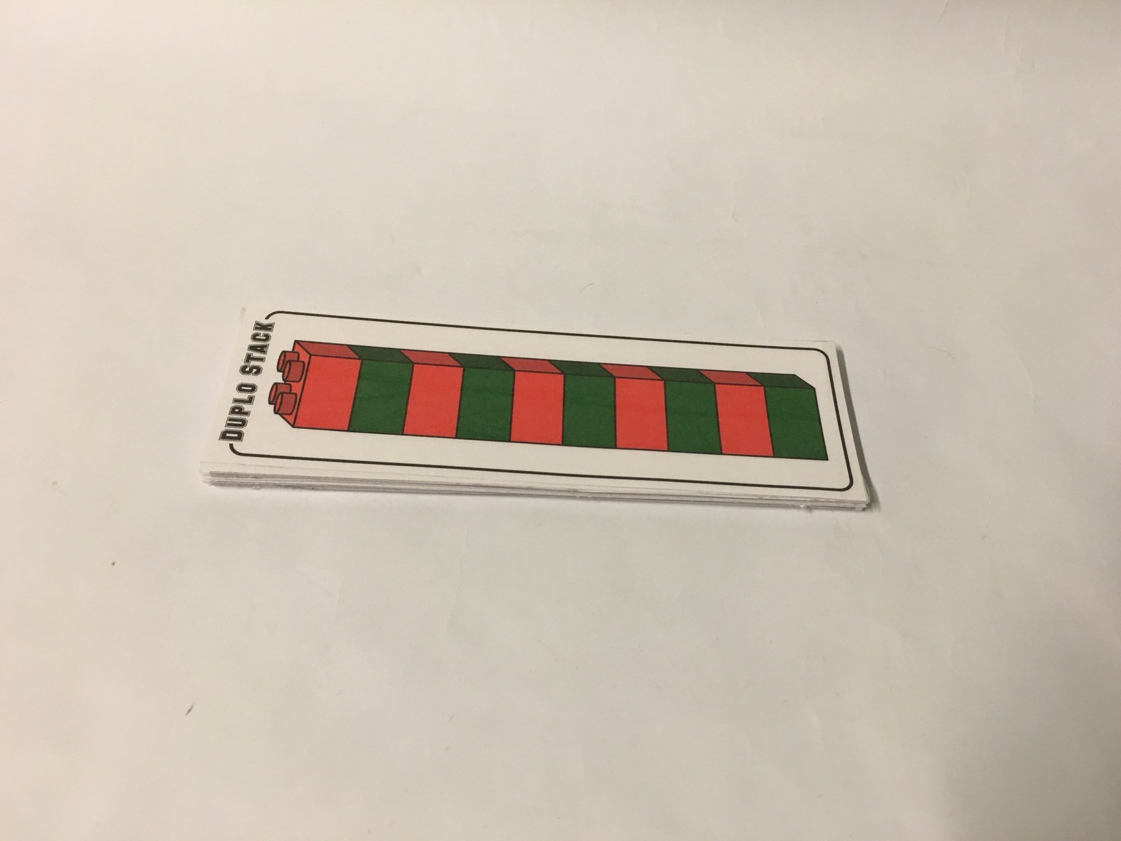 Duplo Stack Activity Game 18 Laminated Cards