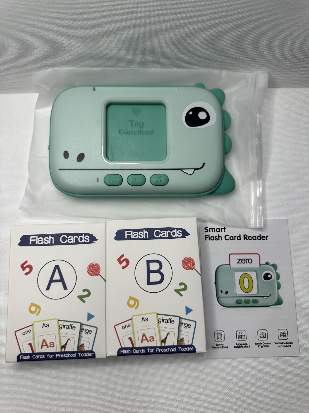 Handheld Interactive Learning Toy for Toddlers-Flashcards, ABC, Numbers Sound