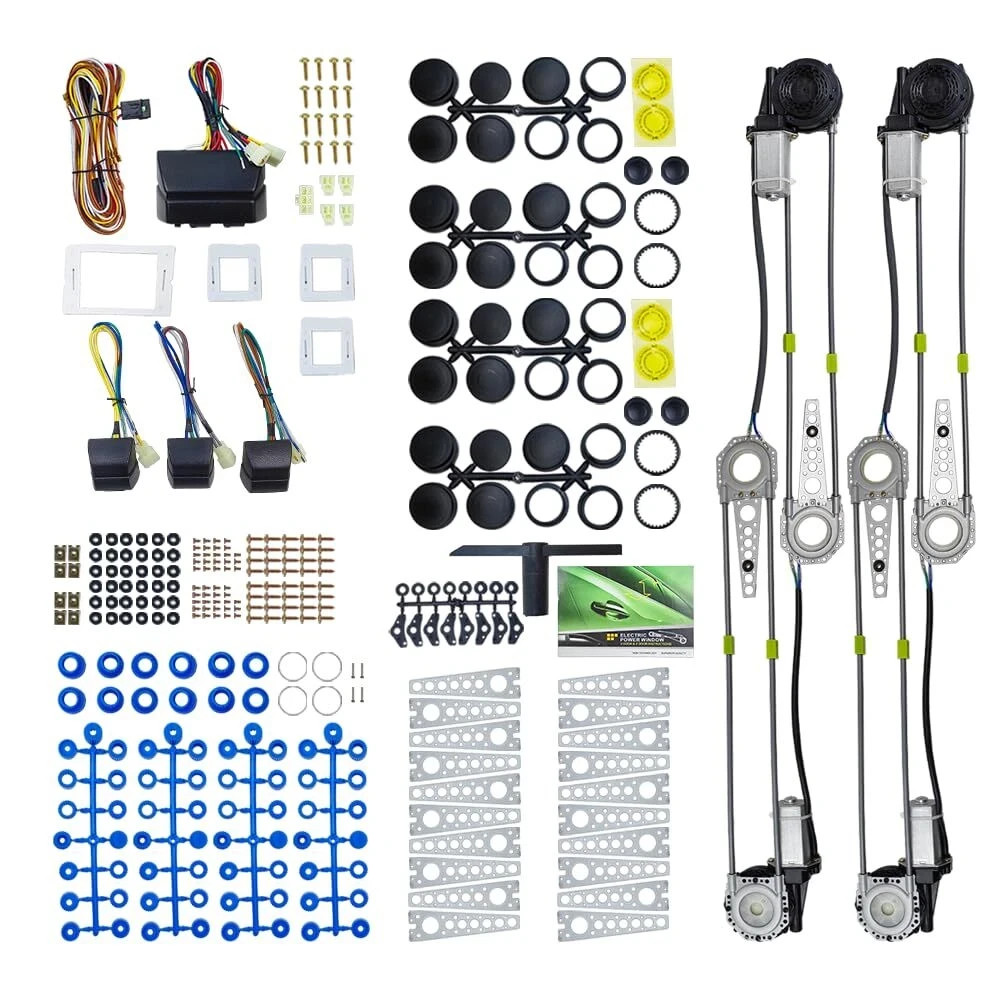 Universal 4-Door Power Window Conversion Kit Electric Power Window Lift Roll Up