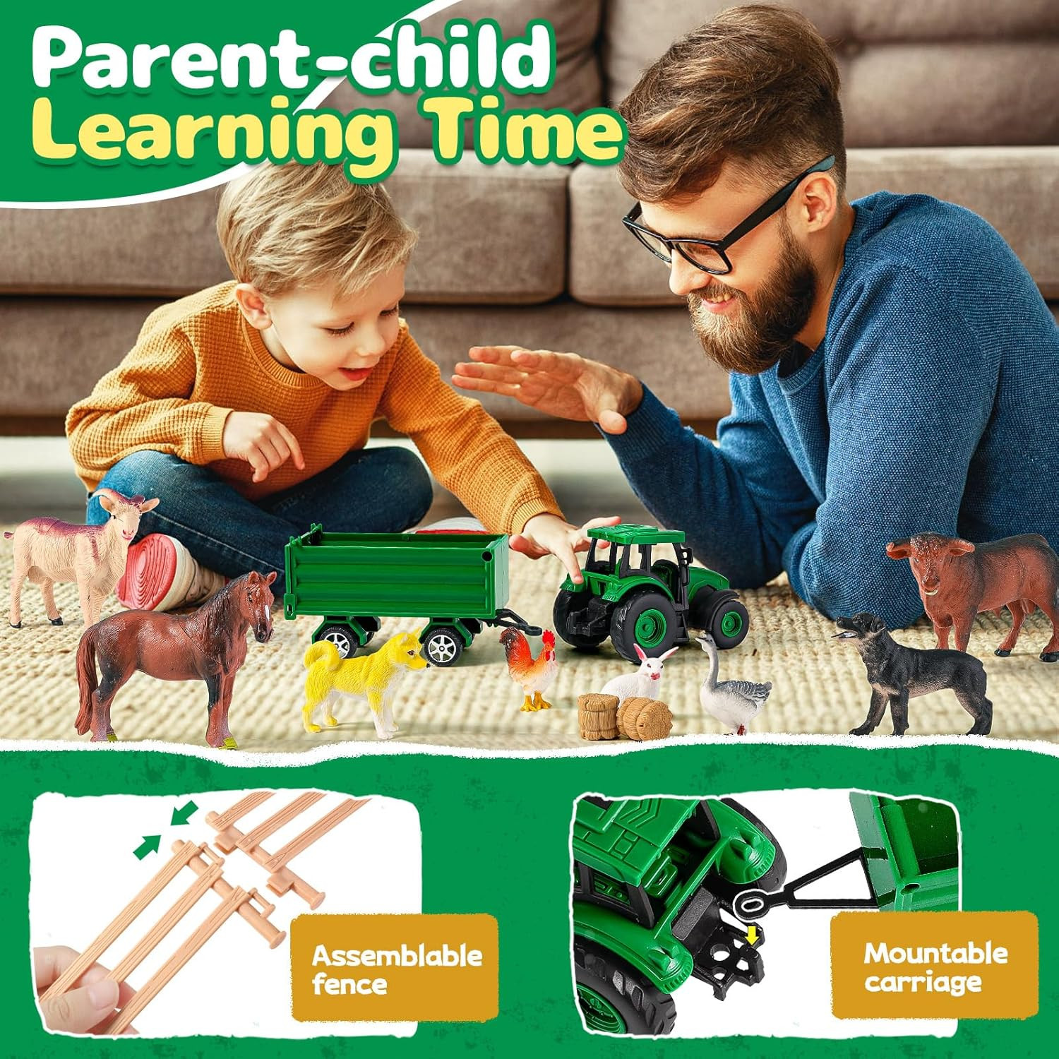 Farm Animal Toys for Toddlers,23 PCS Animal Toys with Realistic Animal Figurines