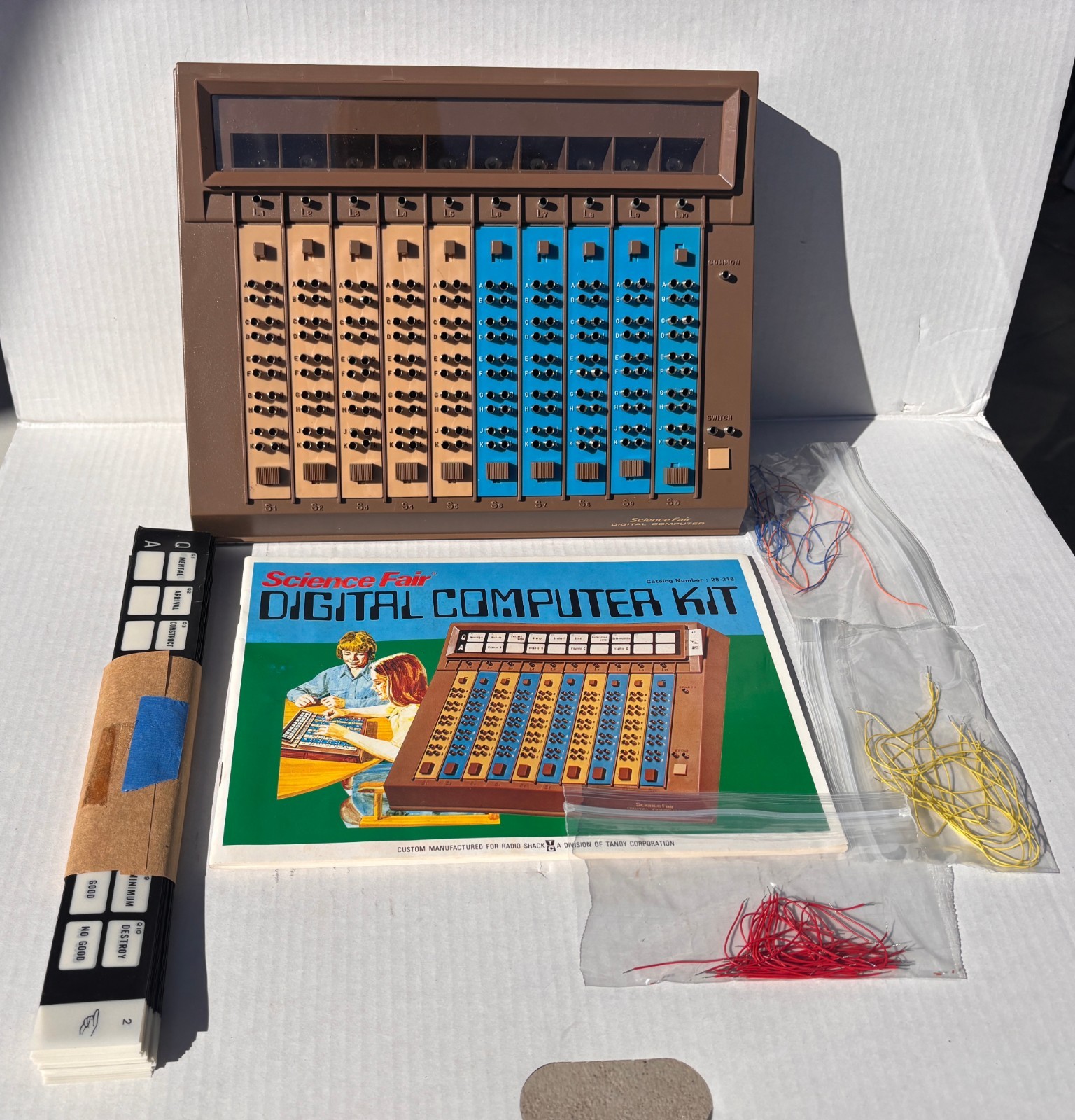 Vintage Science Fair Digital Computer Kit Cat. No. 28-218 Tandy Radio Shack 1977