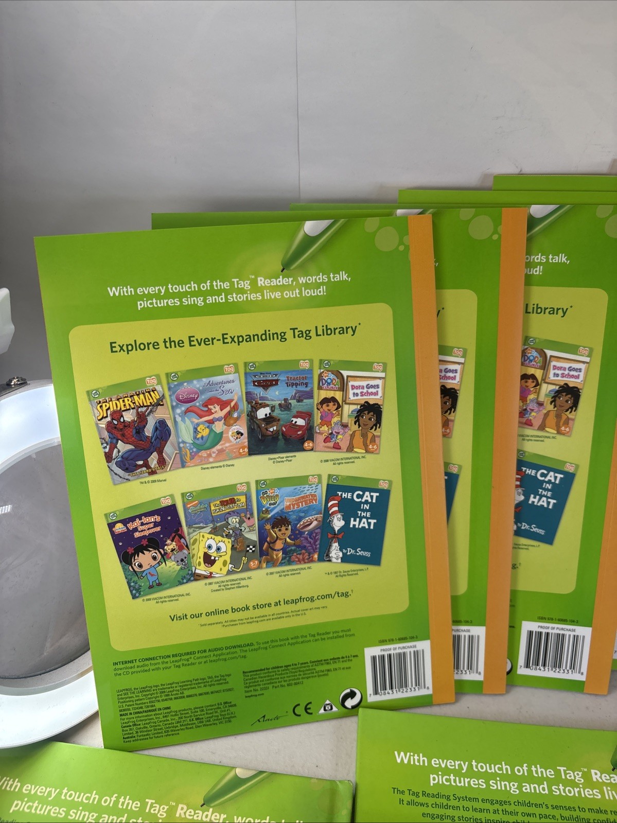 LeapFrog Leap Reader Tag Learn to Read Book Lot Olivia King Fu Panda 196B17