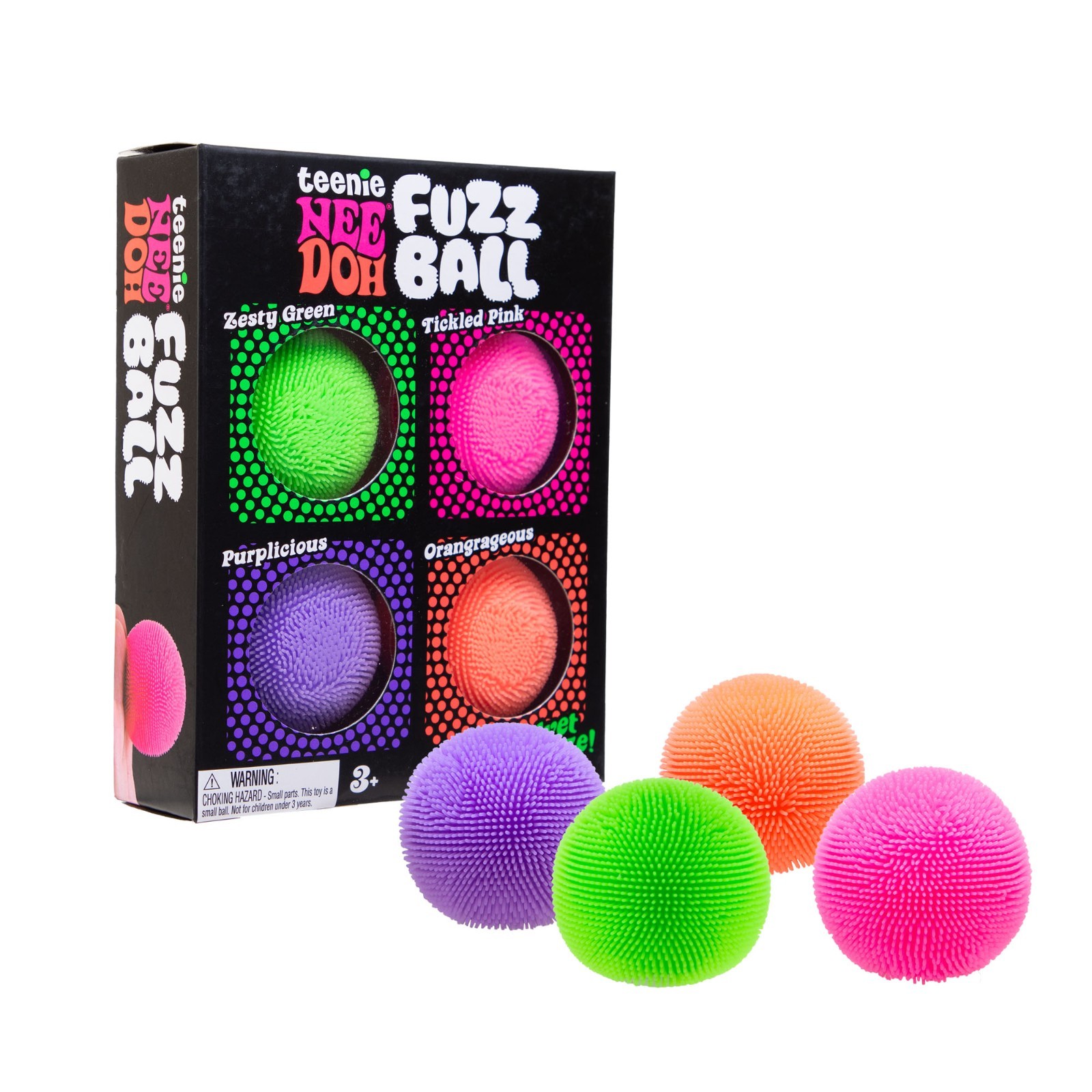 Schylling NeeDoh Teenie Fuzz Ball Toy 4-Pack 1.5″ AUTHENTIC