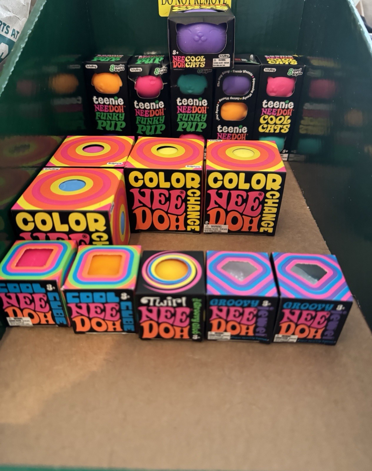Schylling Nee Doh Mix Lot of 15 Multicolor Squishy Squeeze Sensory Fidget Toys