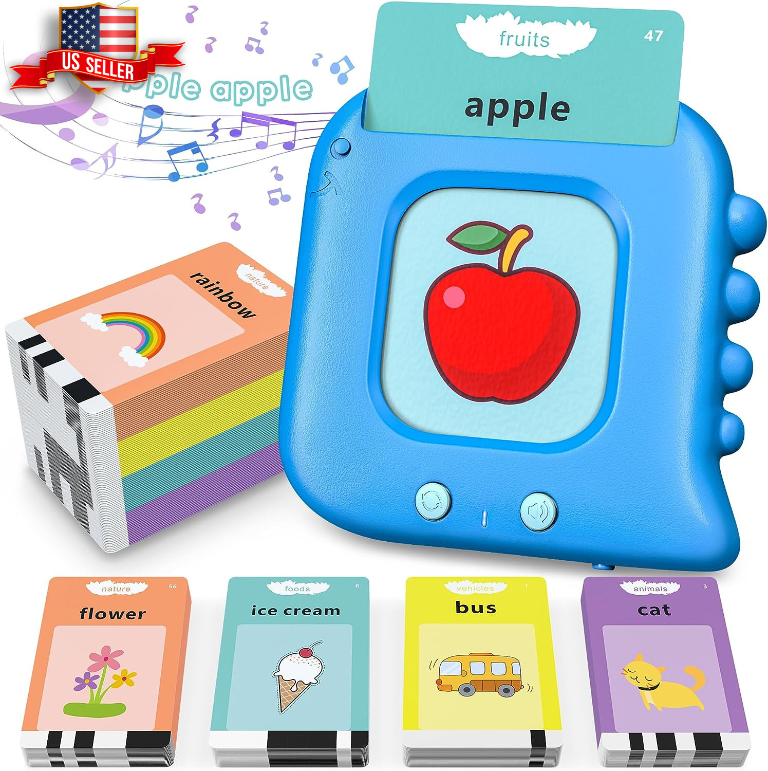 Kids Toddler Talking Flash Cards with 224 Sight Words,Montessori Toys,Speech The