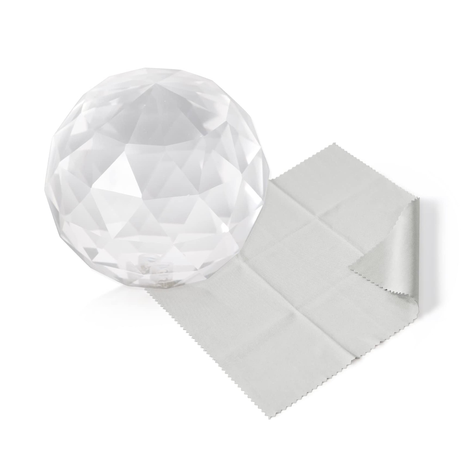 Photography Prism with Microfiber Cleaning Cloth, Optical Crystal Glass Ball Fil