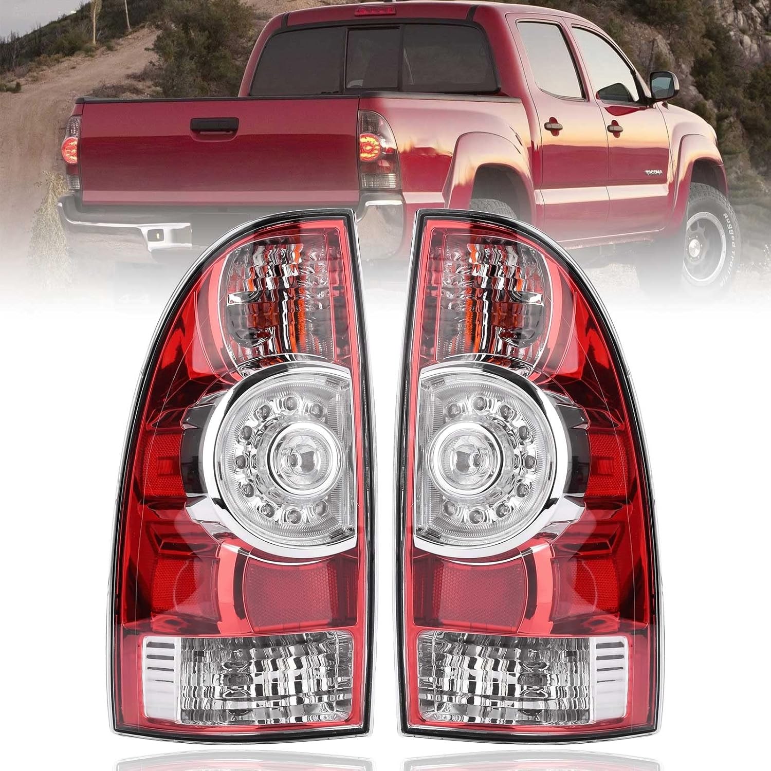 Toyota Tacoma Tail Light Rear Lamp Compatible 2005-2015 Driver Passenger Side