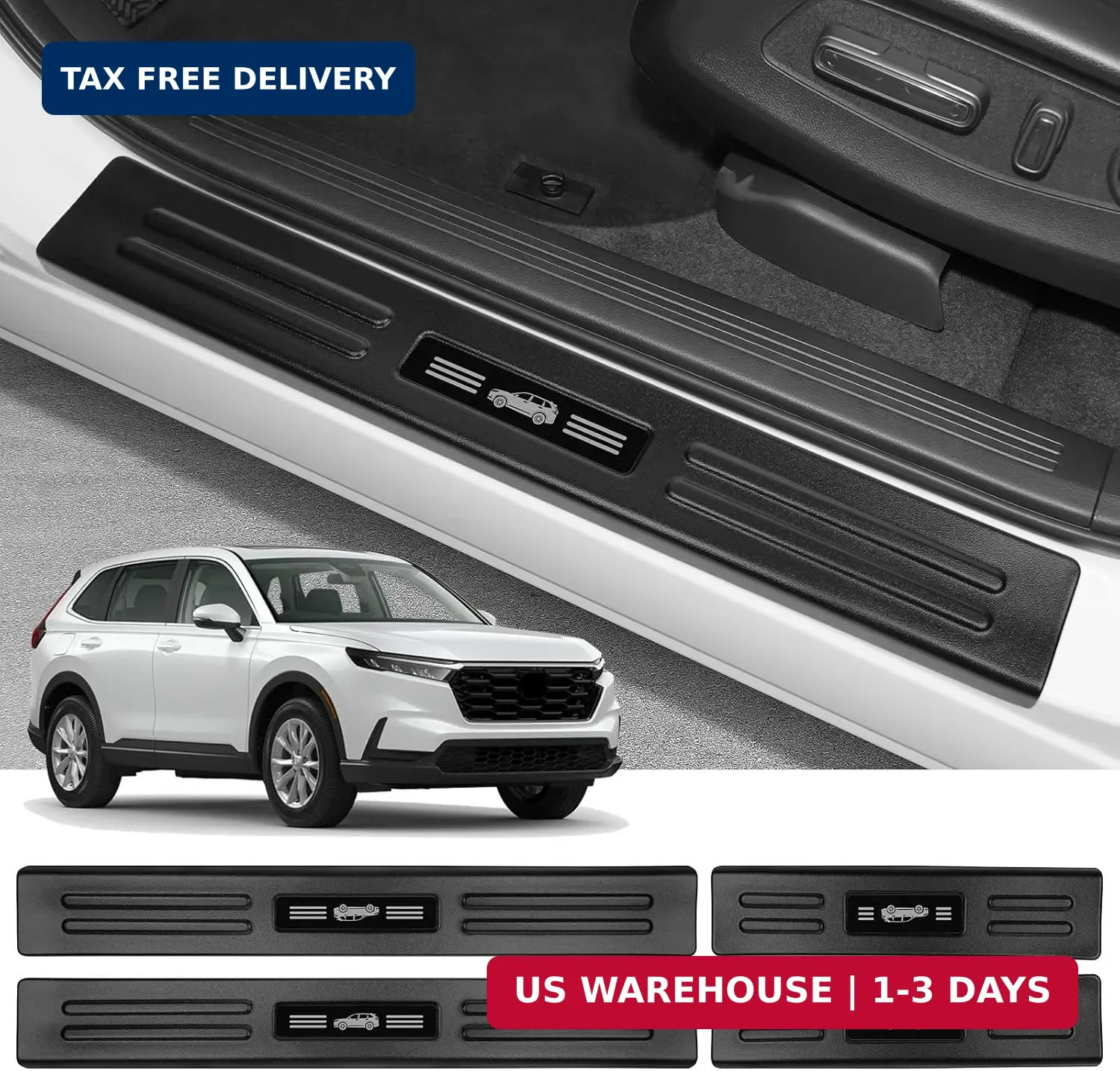 4PCS Door Sill Protector for Honda CRV 2026 2025 2024 2023 Hybrid (Include HEV)