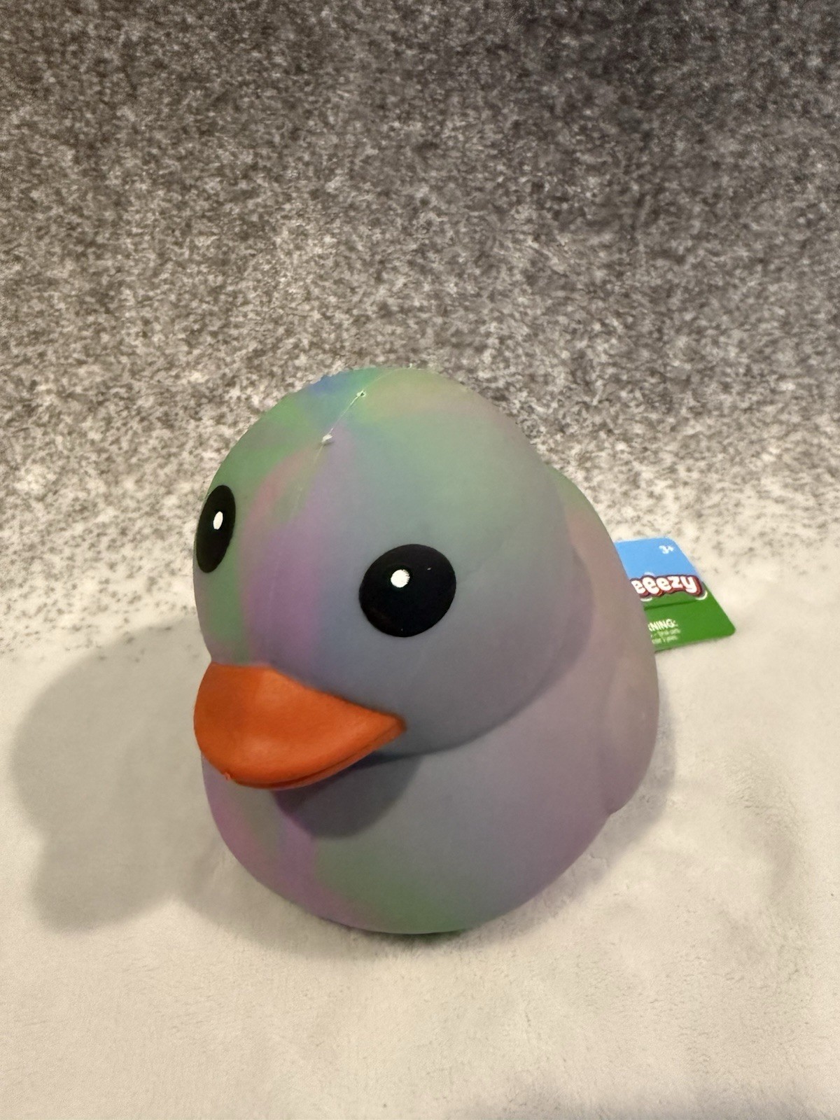 NEW Toymendous Squeeezy VIRAL Rainbow Jumbo Squeeezy Tye Dye Duck Squish Toy
