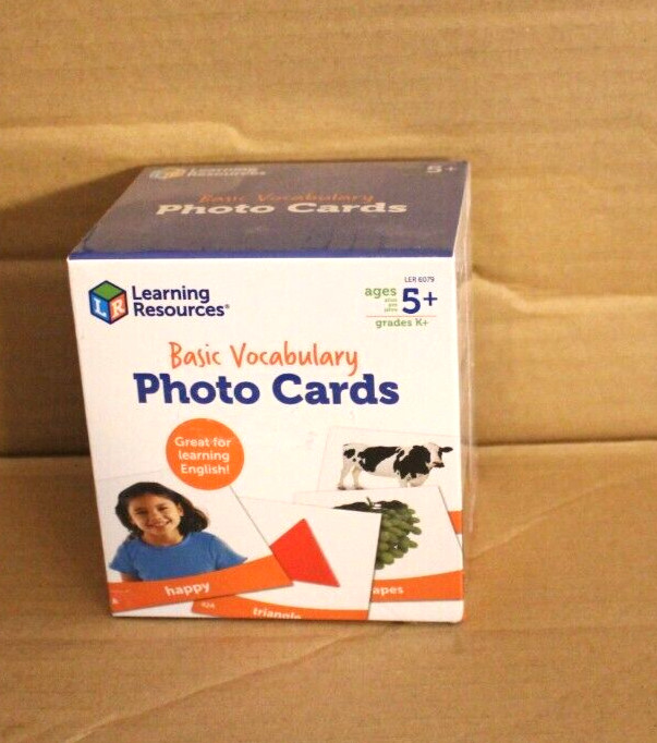 Learning Resources Basic Vocabulary Photo Cards, Set of 156
