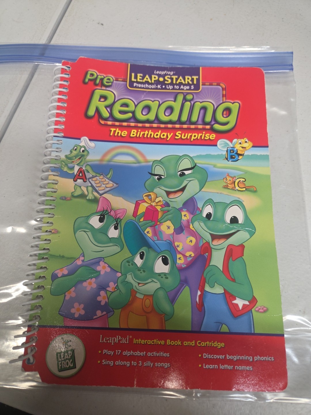 LeapPad LeapFrog Pre Reading The Birthday Surprise Cartridge & Book Pre-K – 5yrs