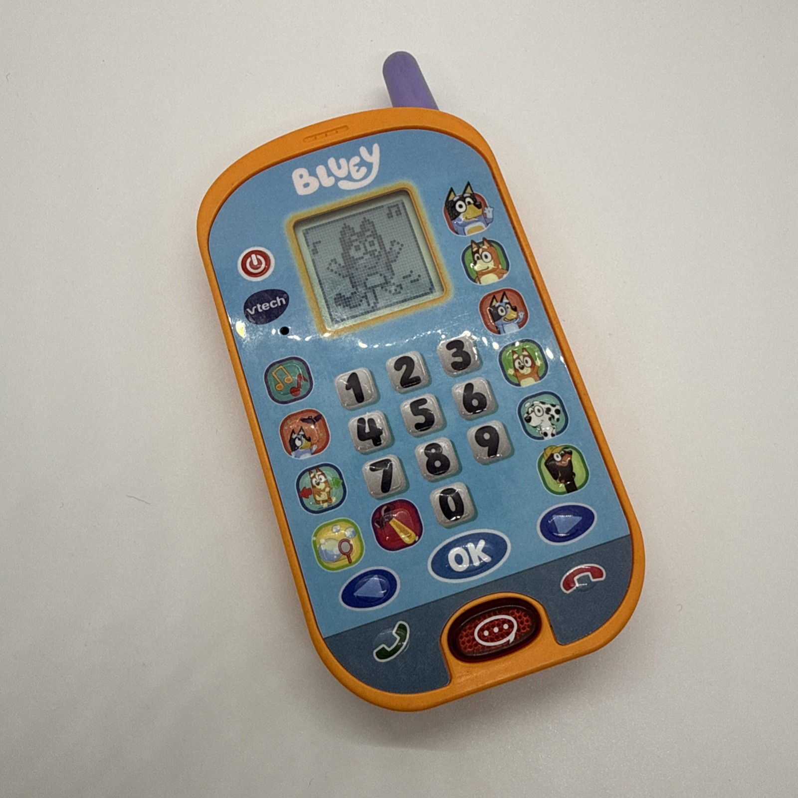 VTech Bluey Ring Phone Preschool Toddler Learning Toy Character Activity TESTED