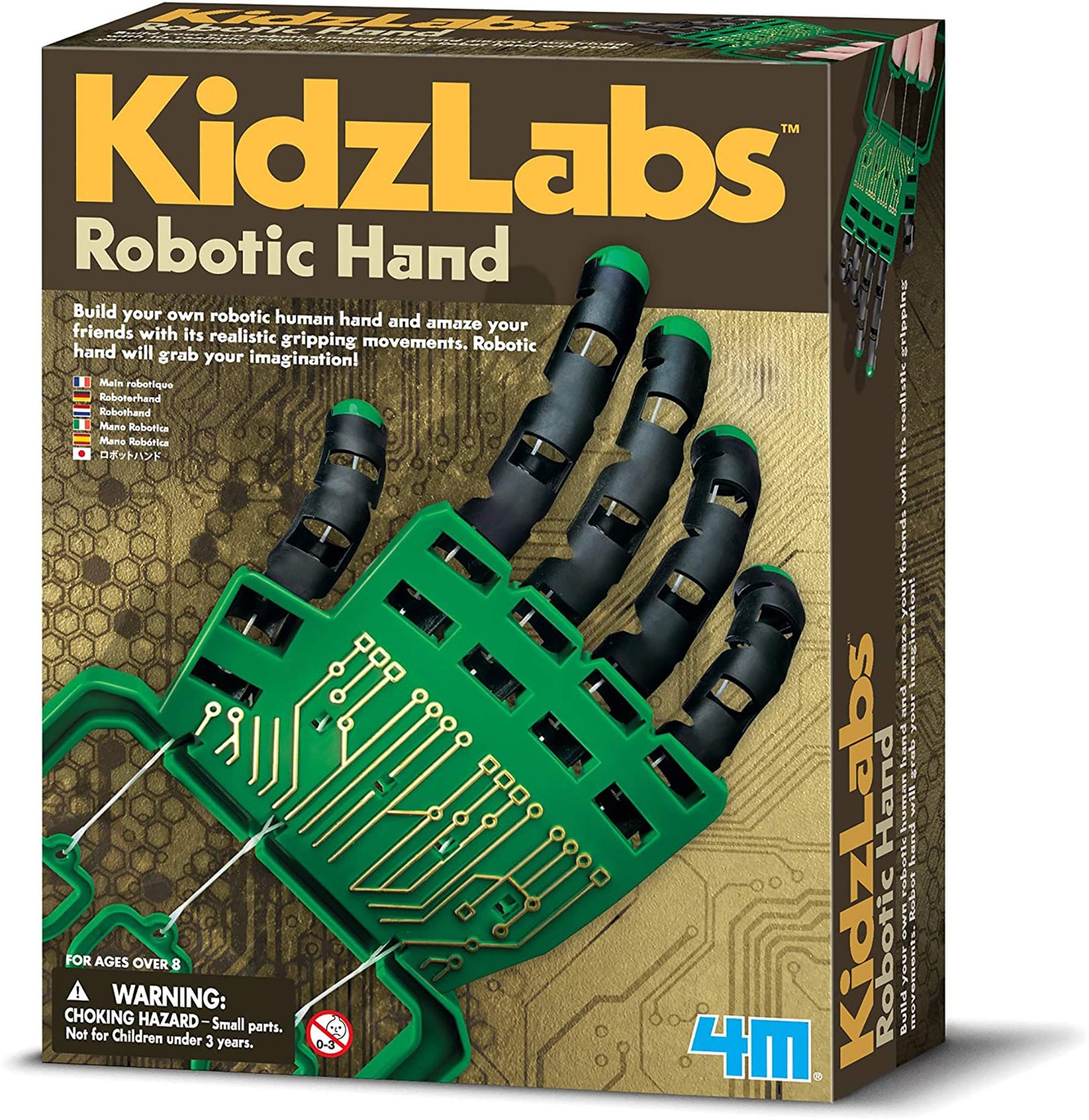 4M Kidzlabs Robotic Hand Kit, Build Your Own Robotic Hand, For Boys & Girls A…