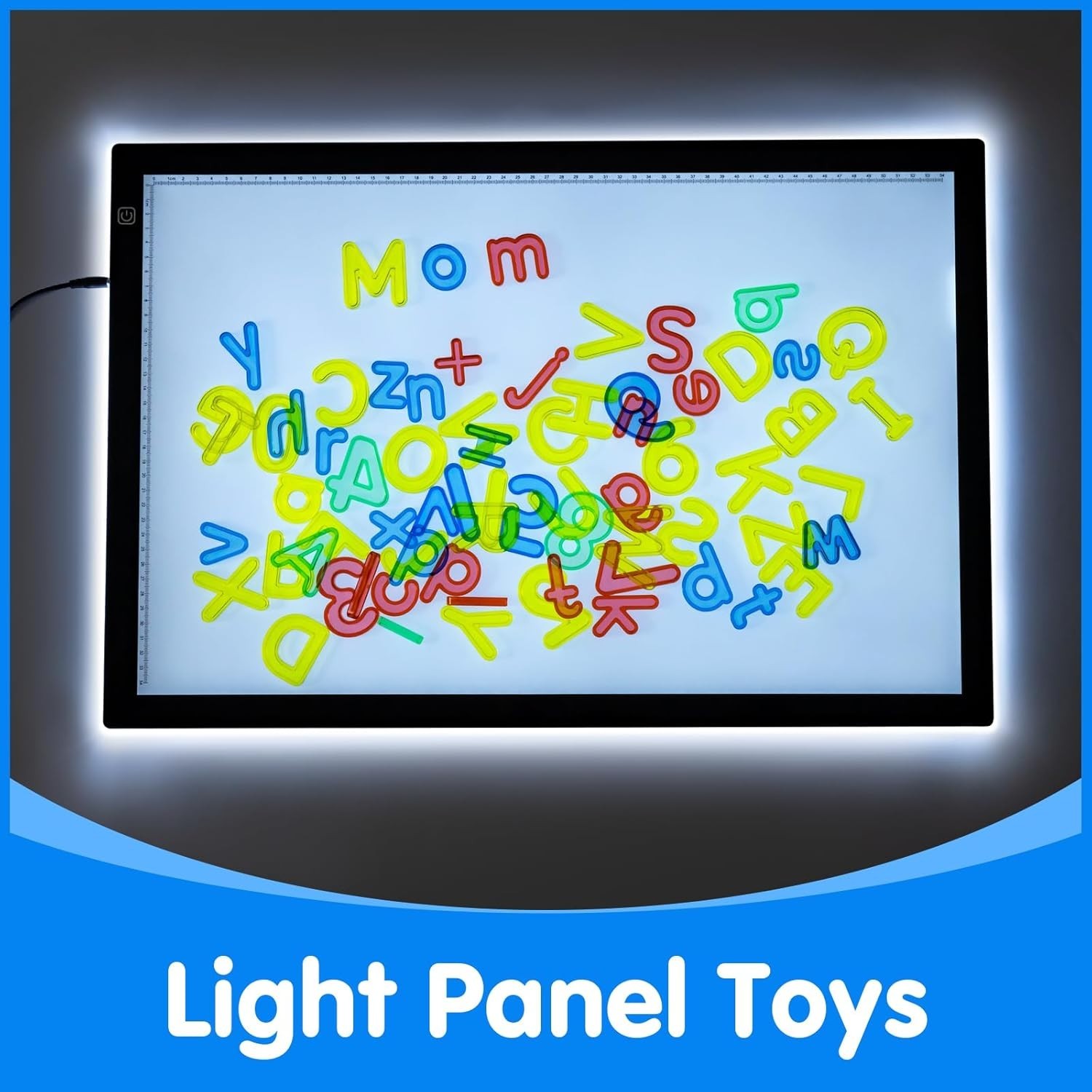 66 Pcs Translucent Letters and Numbers – Plastic Alphabet Letters for Kids – …