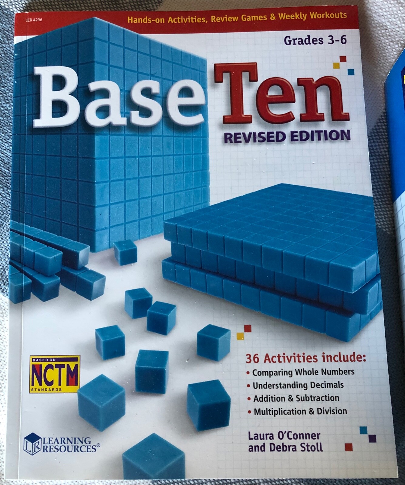 Base Ten Set Learning Resources – Workbook + Blocks Homeschool Math . Used Once