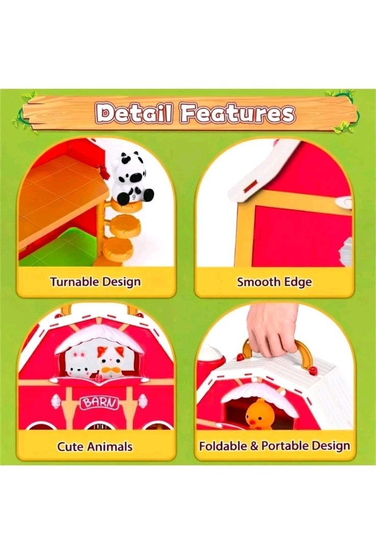 Big Red Barn Farm, 9 Animals, designed for toddlers aged 1 and up InteractiveToy