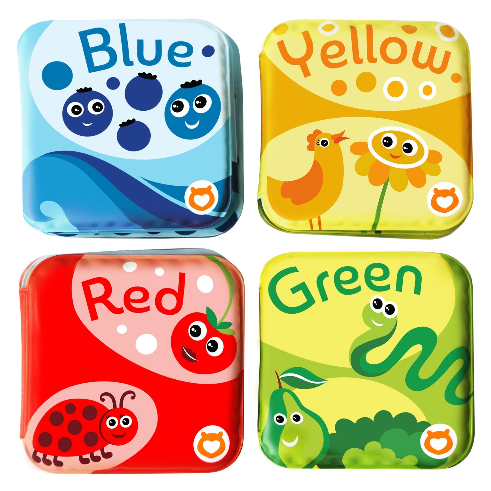 BabyBibi Floating Baby Bath Books. Kids Learning Bath Toys. Waterproof & Educati