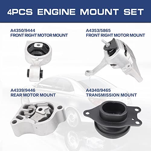Engine Motor and Trans Mounts Compatible with 2007-2017 Altima 2.5L, Replace OE