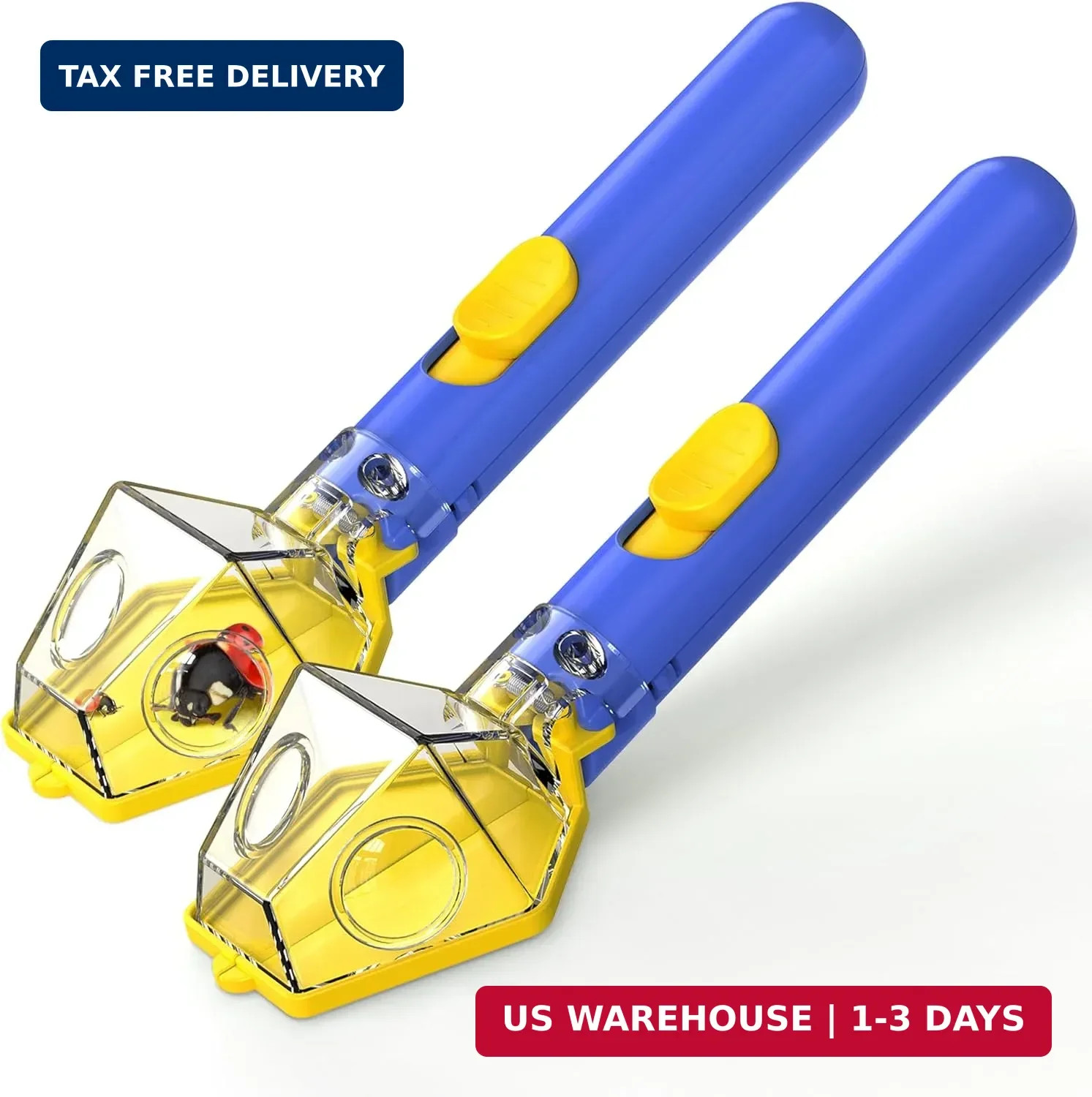Bug Catcher for Kids with 6X Magnifier, 2 Pack STEM Educational Learning Toys Ki