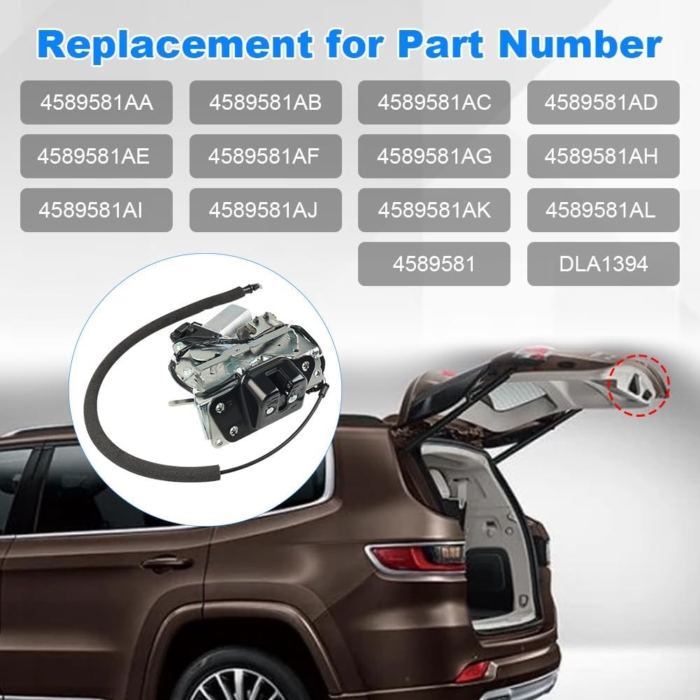 Rear Tailgate Trunk Lock Actuator Compatible with 2008-2020 Dodge Grand Caravan