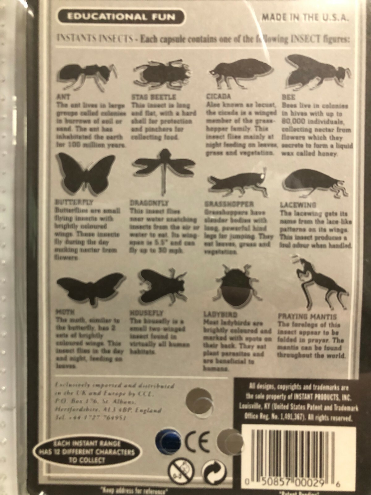 Instant Insects Educational Series Encapsulated Toys from Instant Products Inc.