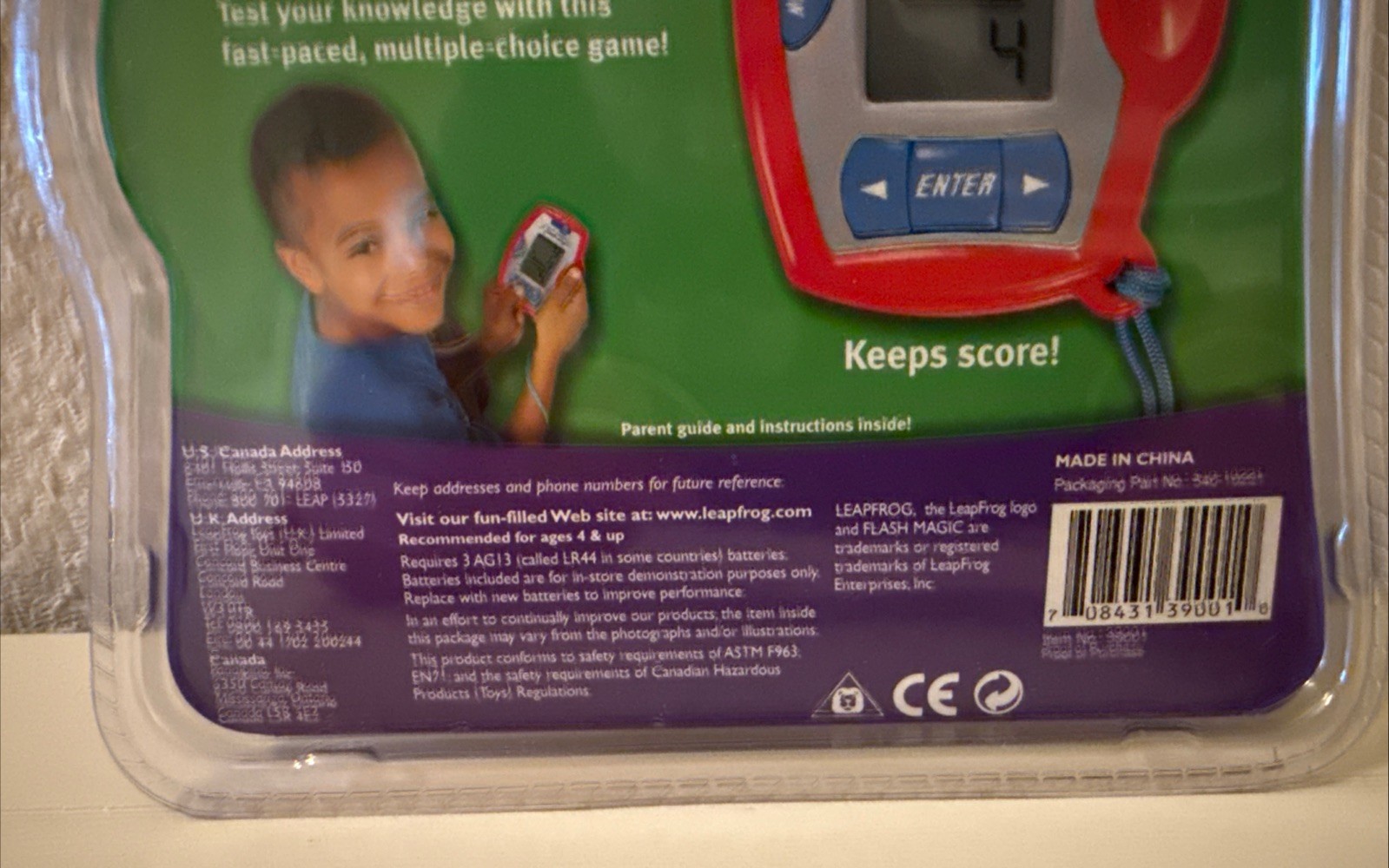 Leap Frog Flash Magic Electronic Handheld Game Addition & Subtraction Works