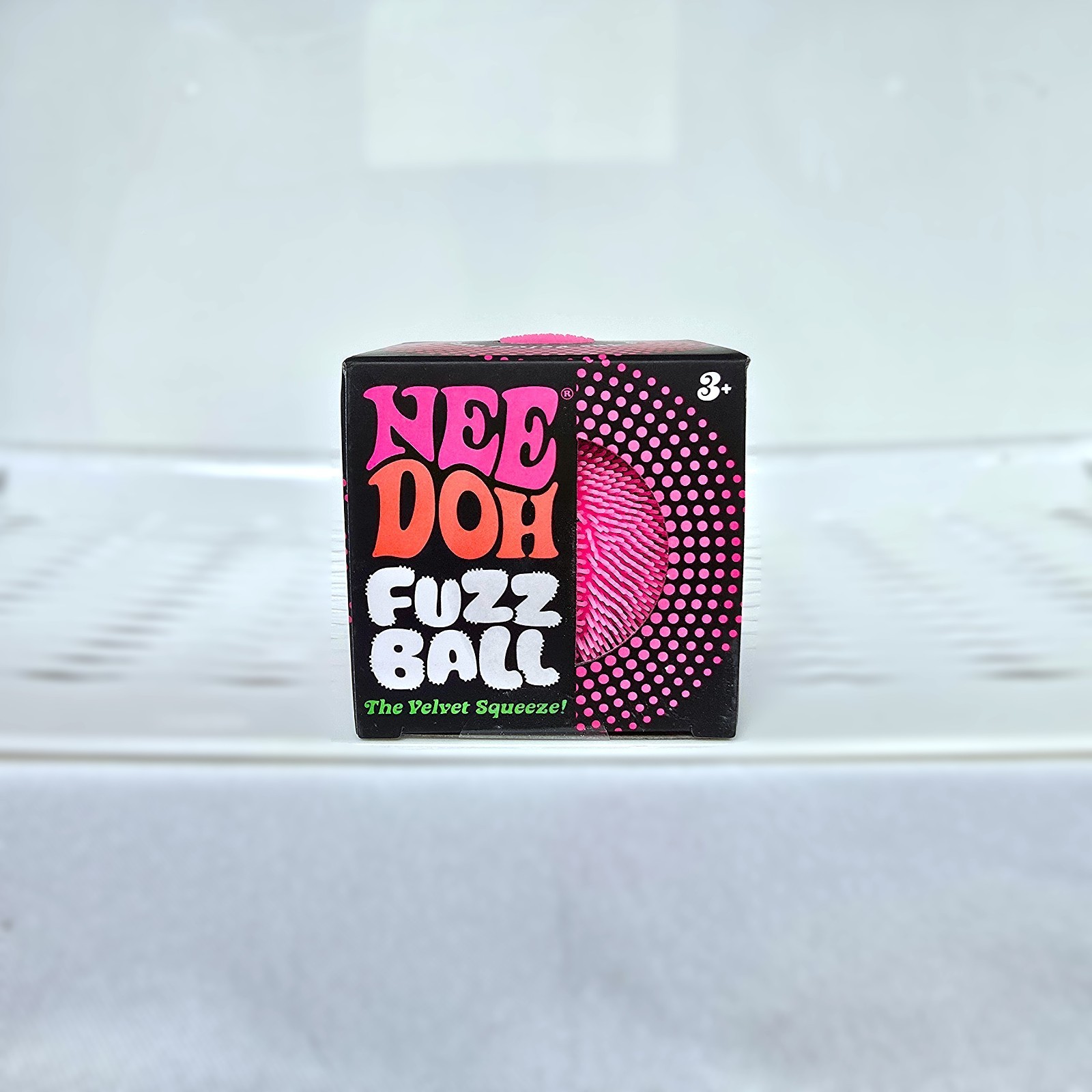 Authentic NeeDoh Fuzz Ball Pink 💖✨ Sensory Fidget Stress Relief Toy NEW