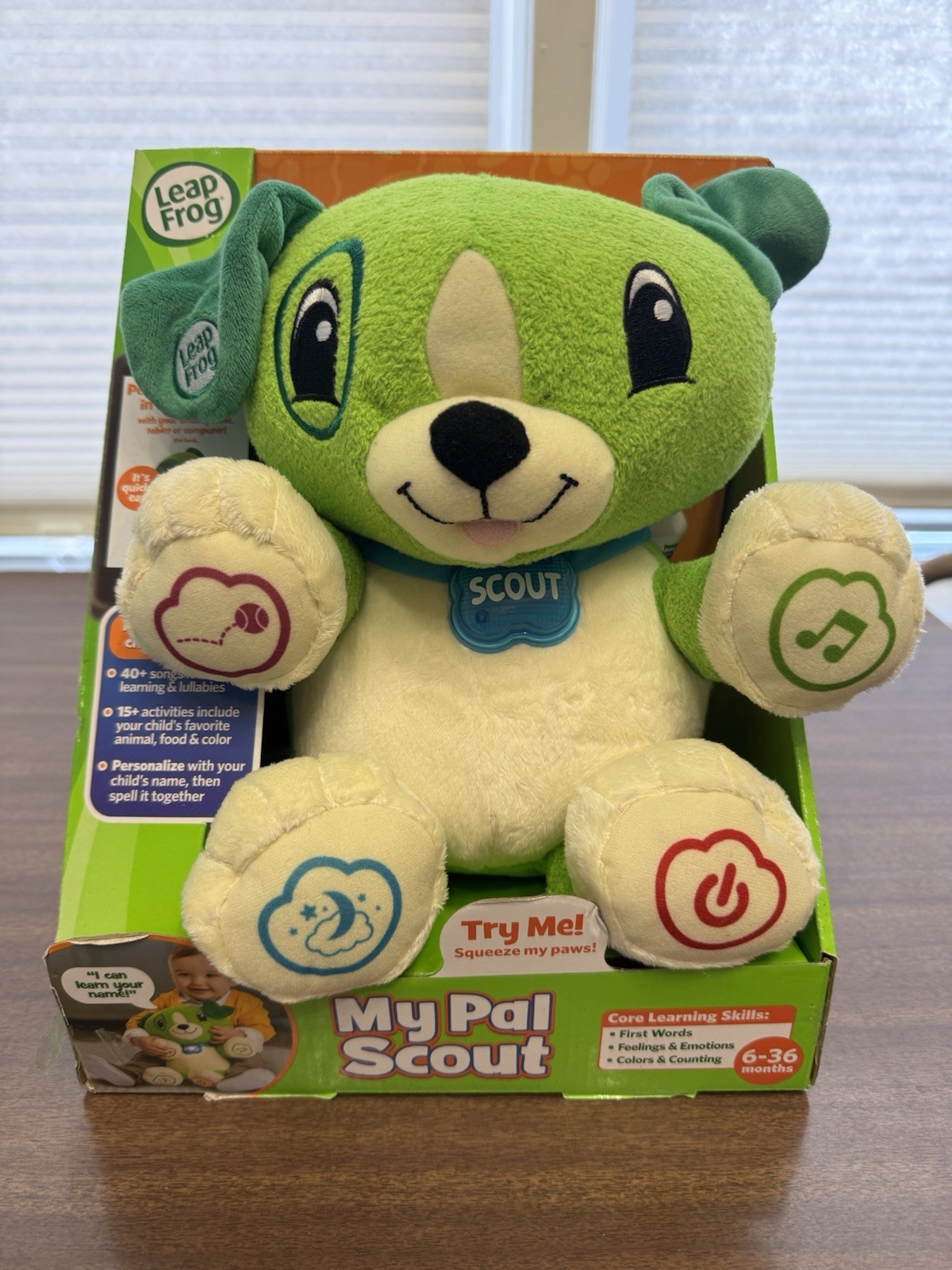 NEW! LeapFrog My Pal Scout Puppy 6-36 Months Green Learning Educational Toy Dog