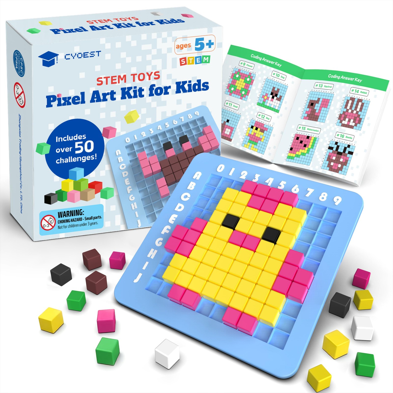 STEM Toys Pixel Art Kit for – Arts and Crafts for Boys & Girls – Educational …